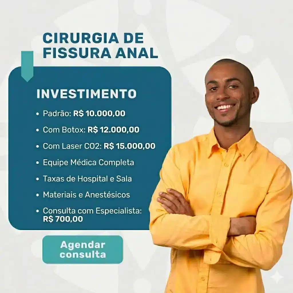 Cirurgia de Fissura Anal: quanto Custa o Procedimento em SP? 3 Cirurgia de Fissura anal particular com o Dr. Rodrigo Barbosa