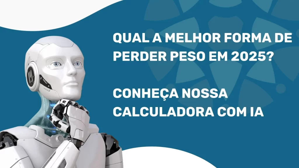 Robô representando a inteligência artificial da calculadora de IMC, que sugere o melhor tratamento para emagrecer com saúde