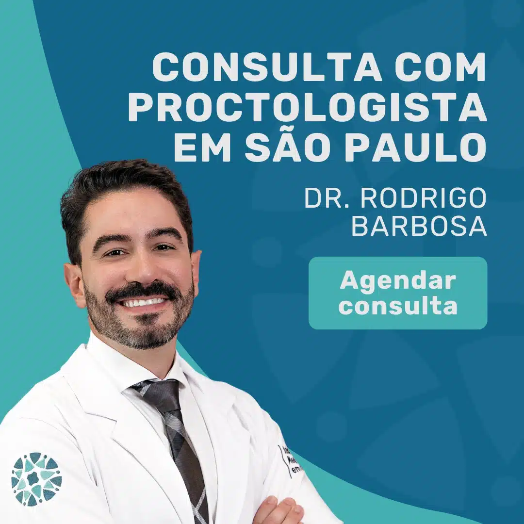 Dr. Rodrigo Barbosa - Coloproctologista em São Paulo 1 Entre em contato para agendar sua consulta com Dr. Rodrigo Barbosa, Proctologista em São Paulo