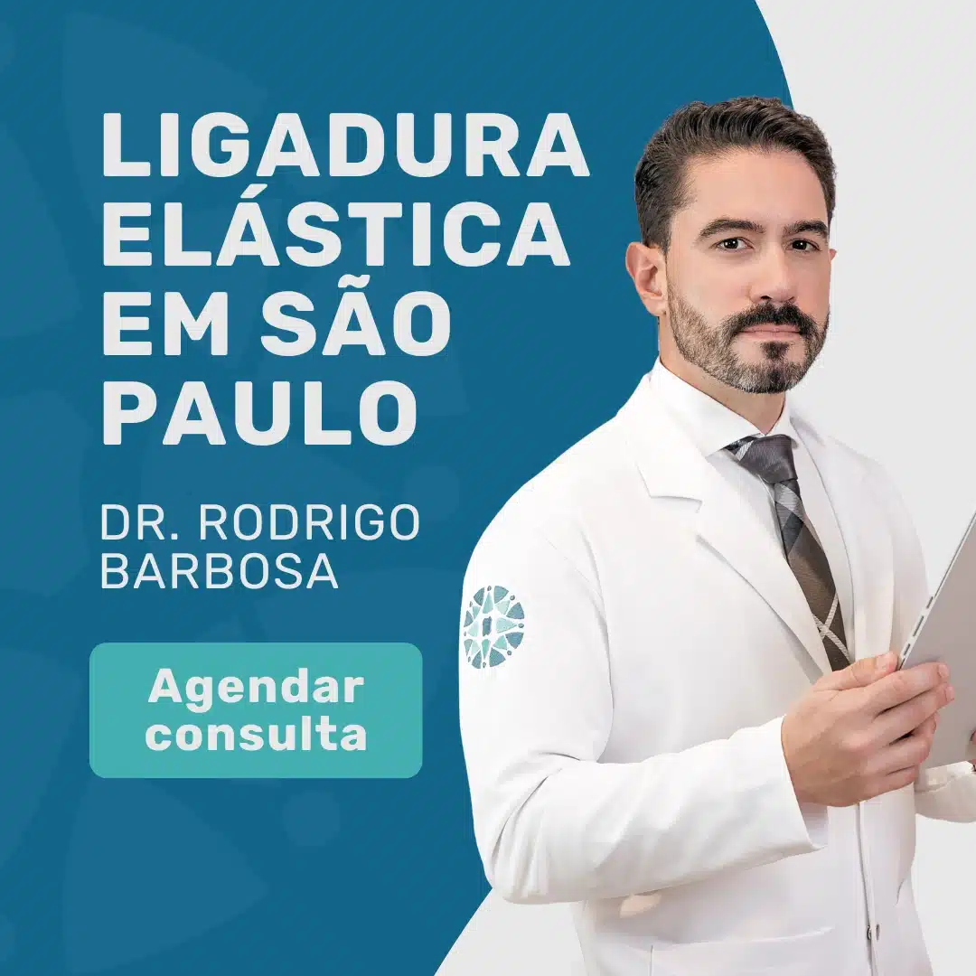 Ligadura elástica: onde fazer em São Paulo? 2 Entre em contato para agendar sua consulta com Dr. Rodrigo Barbosa, coloproctologista em São Paulo, para o tratamento realizar Ligadura elástica para hemorroida