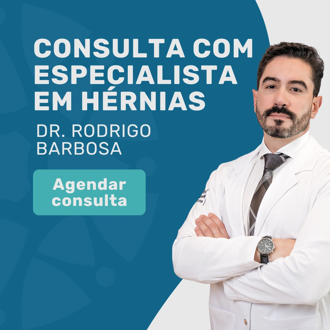 Complicações das hérnias: quando se tornam perigosas? 1 Olá, vim do site e gostaria de mais informações sobre consulta com o Dr. Rodrigo Barbosa sobre condições de risco das hérnias