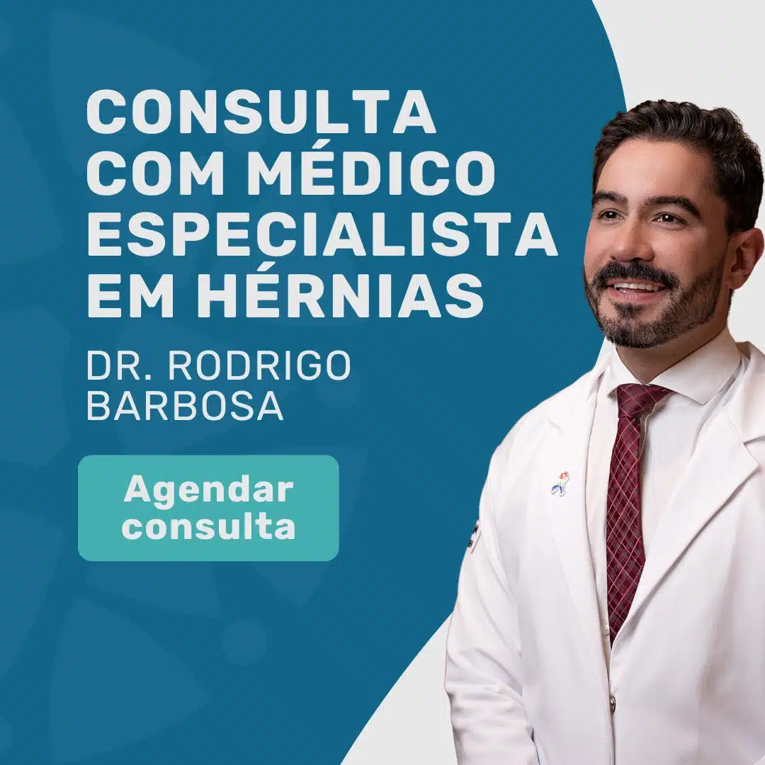 Qual é a hérnia mais perigosa? 1 Olá, vim do site e gostaria de agendar uma consulta com o Dr. Rodrigo Barbosa para saber qual tipo de hérnia é a mais perigosa