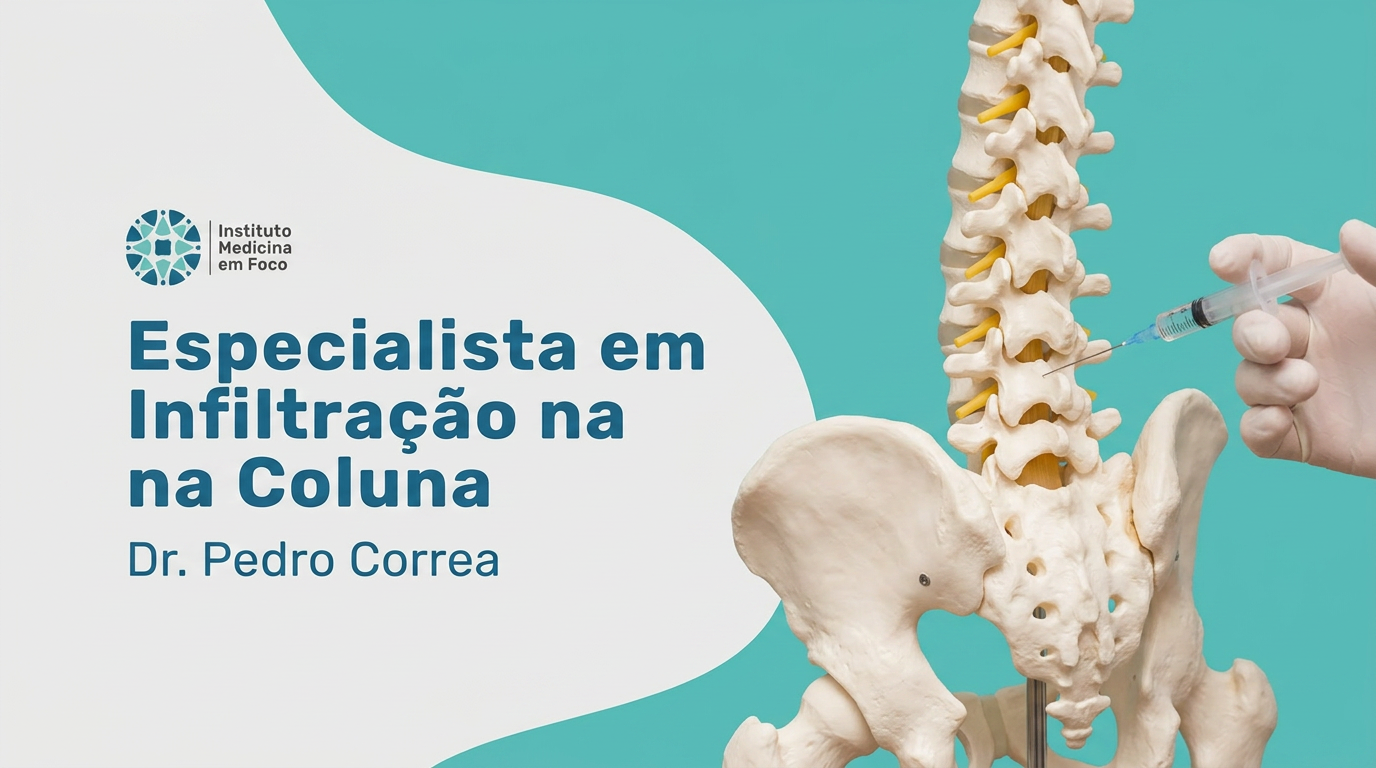 Especialista em Infiltração na Coluna: Quando Procurar 1 Especialista em infiltração na coluna realizando procedimento guiado por imagem no Instituto Medicina em Foco, em São Paulo