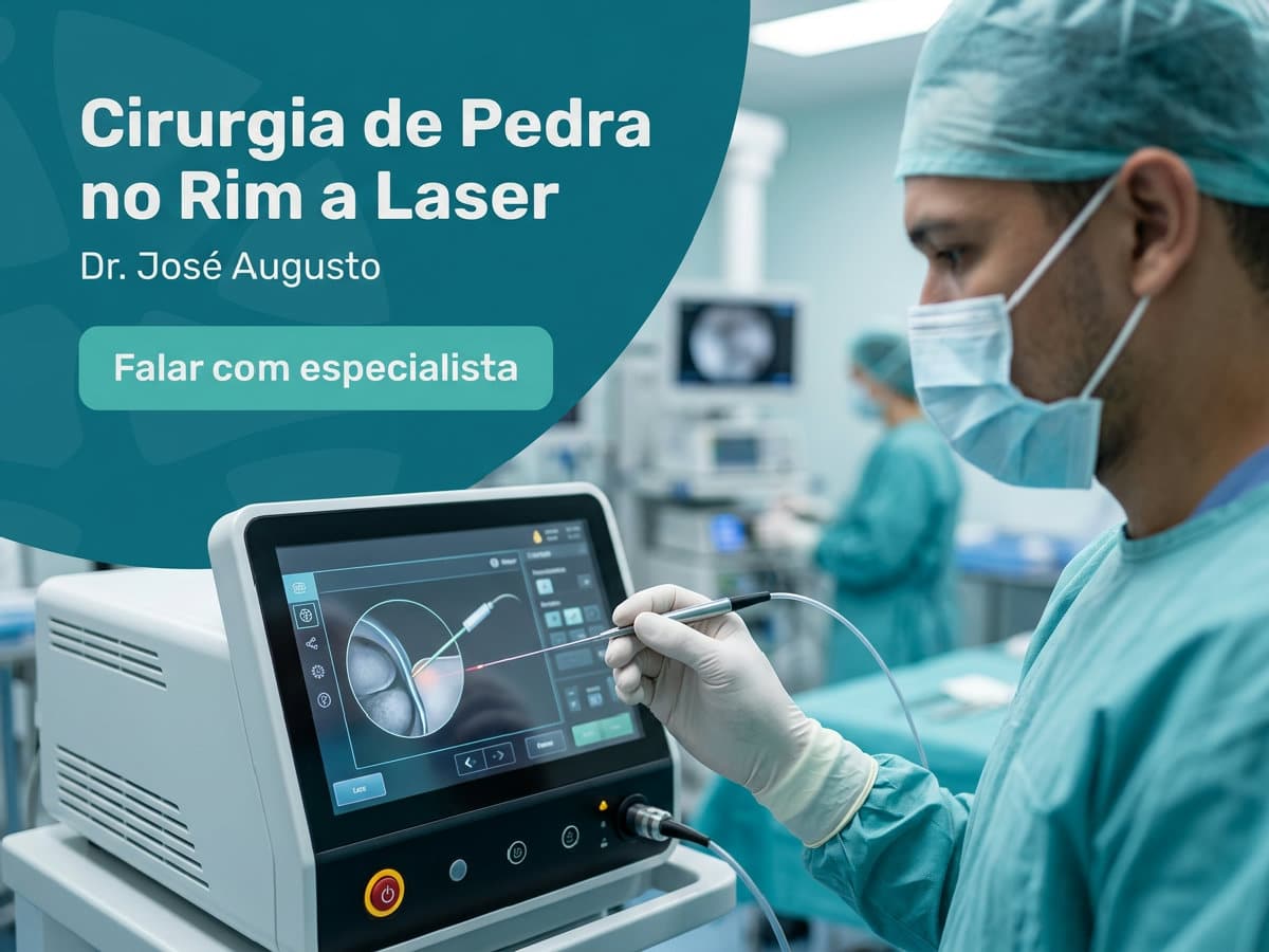Cirurgia de pedra no rim a laser em SP: Faz diferença? 2 Urologista analisa tomografia de cálculo renal com o paciente em consultório — Cirurgia de Pedra no Rim a Laser em SP