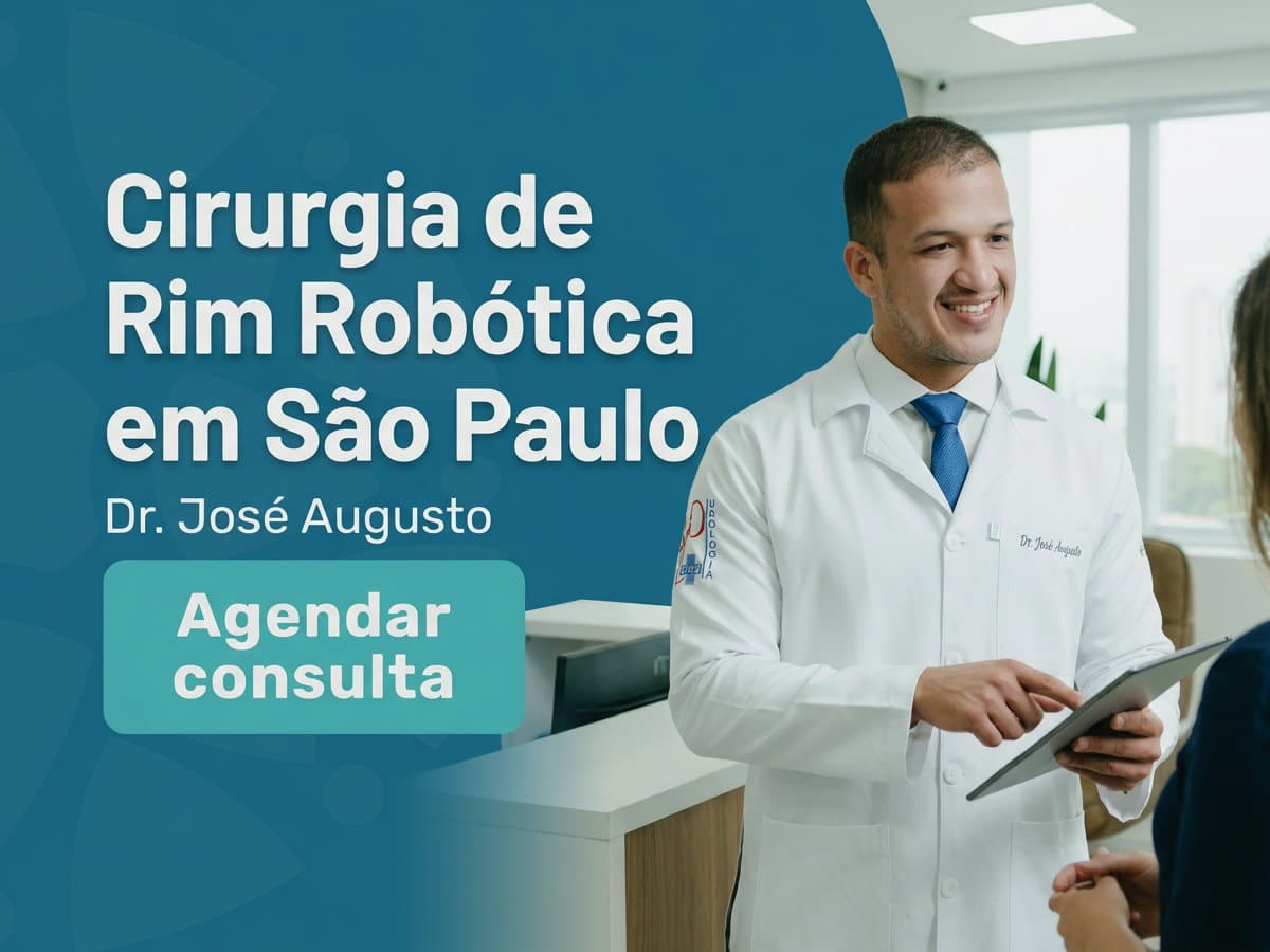 Cirurgia de Rim Robótica em São Paulo: quem escolher? 4 Urologista no console robótico durante procedimento renal minimamente invasivo — Cirurgia de Rim Robótica em São Paulo