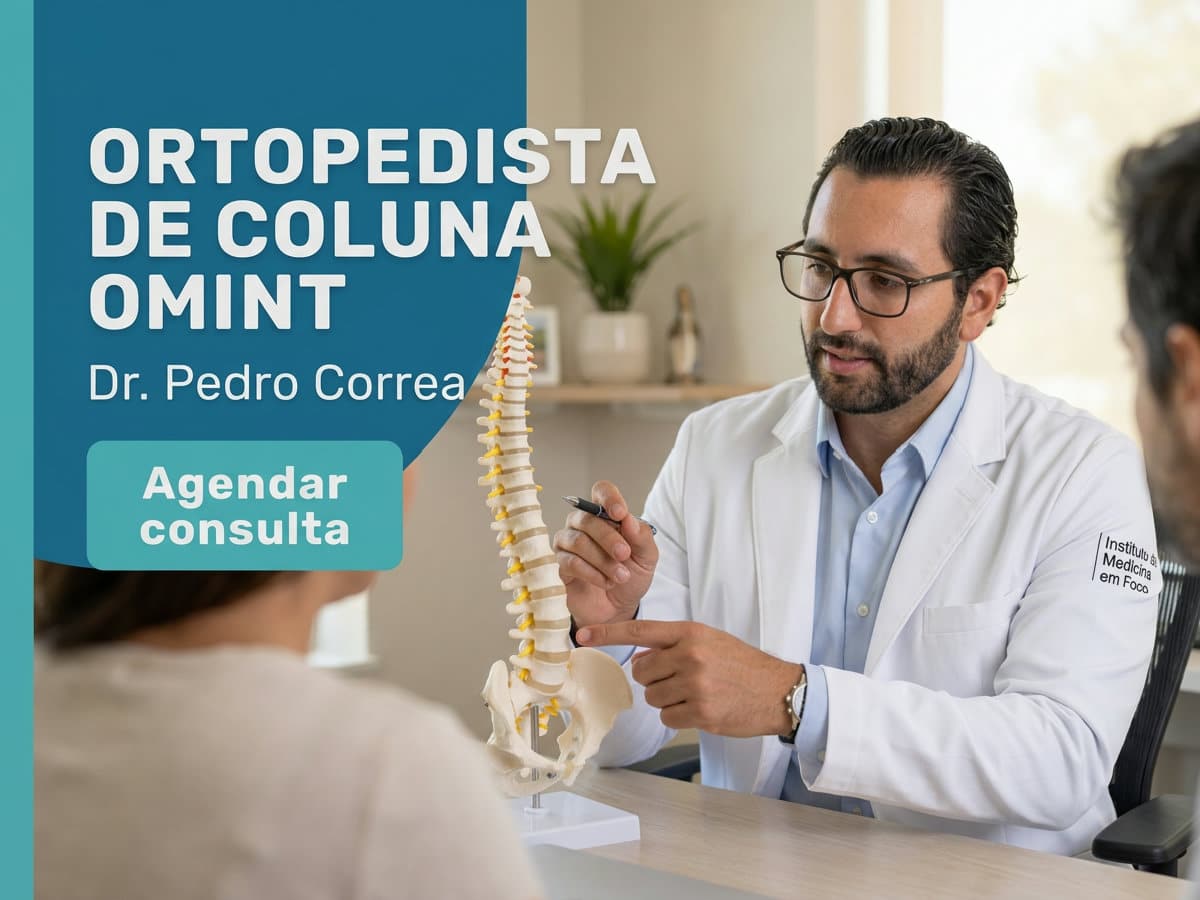 Ortopedista de Coluna pela Omint em SP 4 Cirurgião de coluna revisando exame de ressonância com paciente em consultório — ortopedista de coluna omint