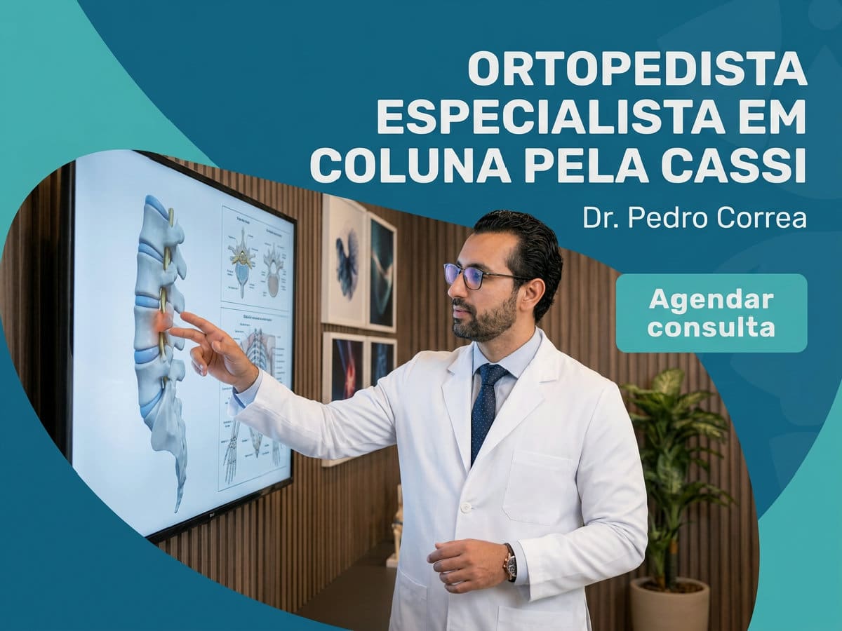 Ortopedista Especialista em Coluna pela Cassi | Equipe Dr. Rodrigo 4 Cirurgião de colun revisando ressonânci com paciente em consultório. — ortopedist especialist em colun pel cassi