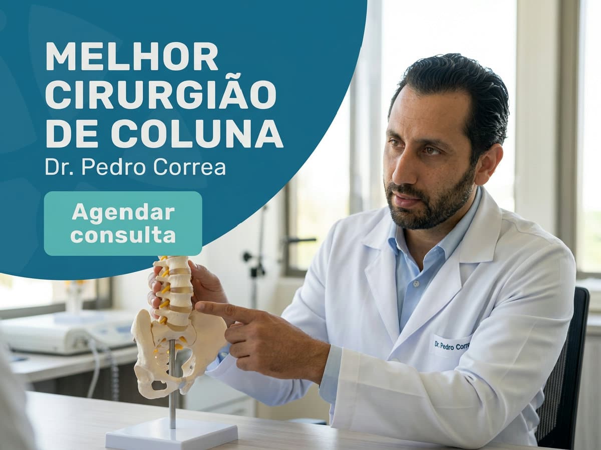 Melhor Cirurgião de Coluna: Como escolher 4 Cirurgião de coluna analisando ressonância magnética com o paciente no consultório. — melhor cirurgião de coluna