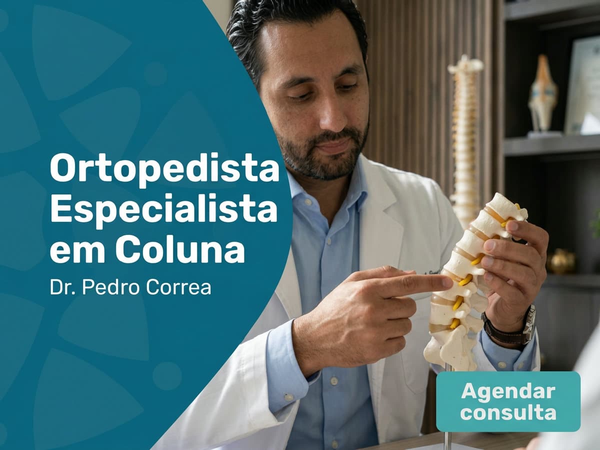 Ortopedista especialista em Coluna pelo Saúde Caixa 4 Ortopedist analisando ressonânci d colun ao lado do paciente em consultório. — ortopedist especialist em colun
