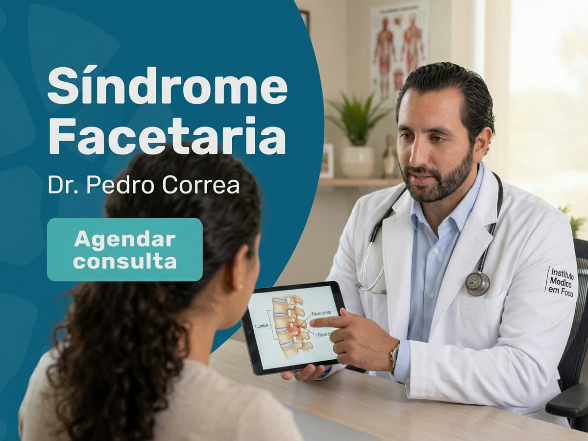 Síndrome facetária: o que esperar da 1ª consulta? 2 Ortopedist de colun avaliando mobilidade d lombar de paciente em consultório — sindrome facetari