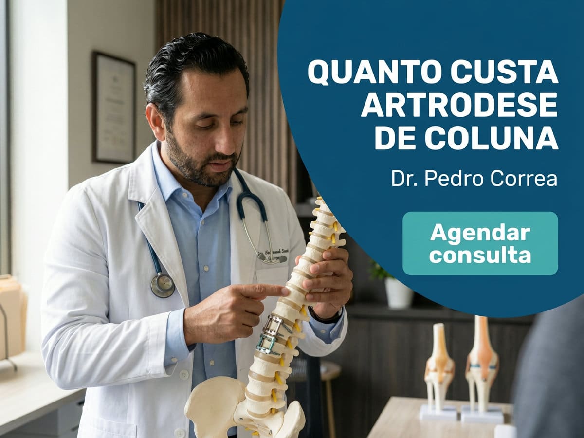 Quanto Custa Artrodese de Coluna? Preço em 2026 4 Cirurgião de coluna revisando exame de imagem com paciente no consultório — quanto custa artrodese de coluna