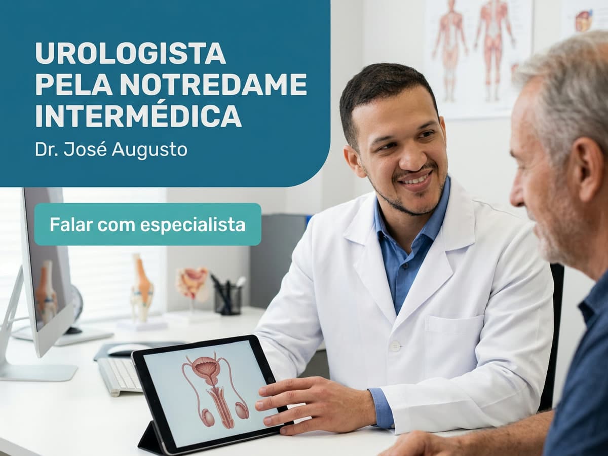 Urologista pela Notredame Intermédica | São Paulo 4 Urologista analisando exame ao lado do paciente durante consulta — Urologista pela NotreDame Intermédic
