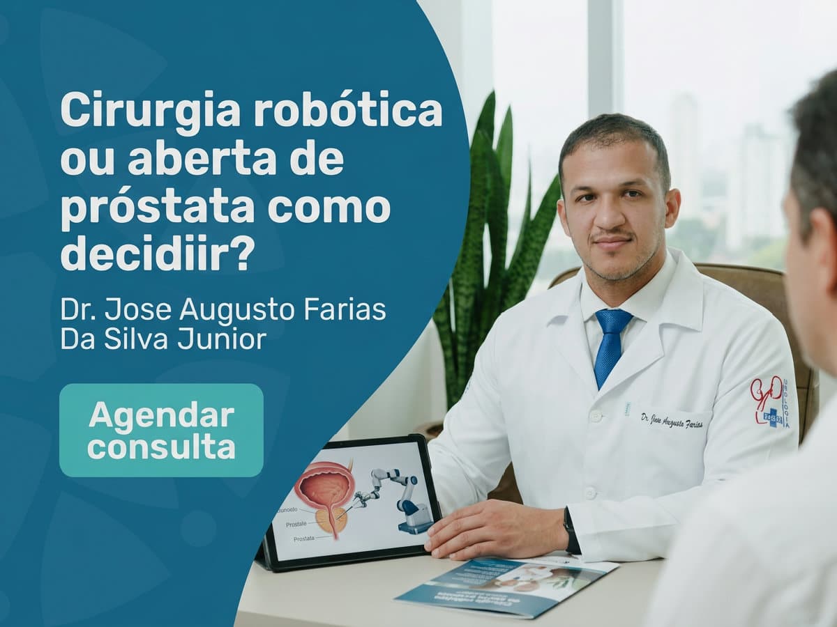 Cirurgia robótica ou aberta de próstata: como decidir 2 Urologista revisando ressonância de próstata com o paciente no — cirurgia robótica ou aberta de próstata como decidir