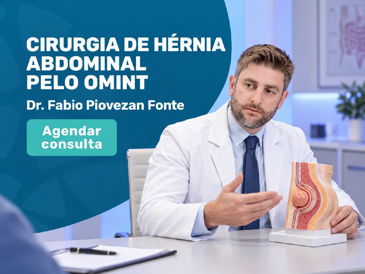 Imagem ilustrativa — cirurgia de hérnia abdominal pelo Omint