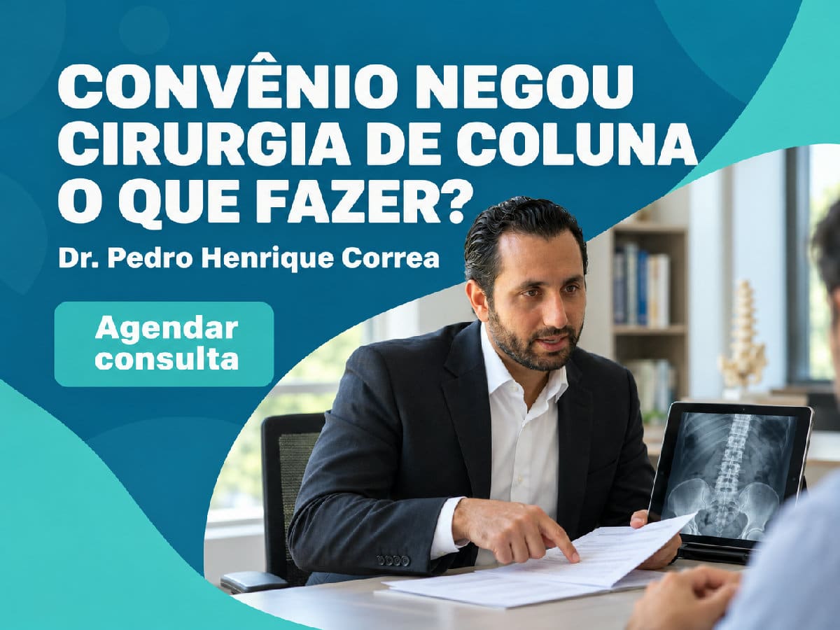 Imagem ilustrativa — convênio negou cirurgia de coluna o que fazer