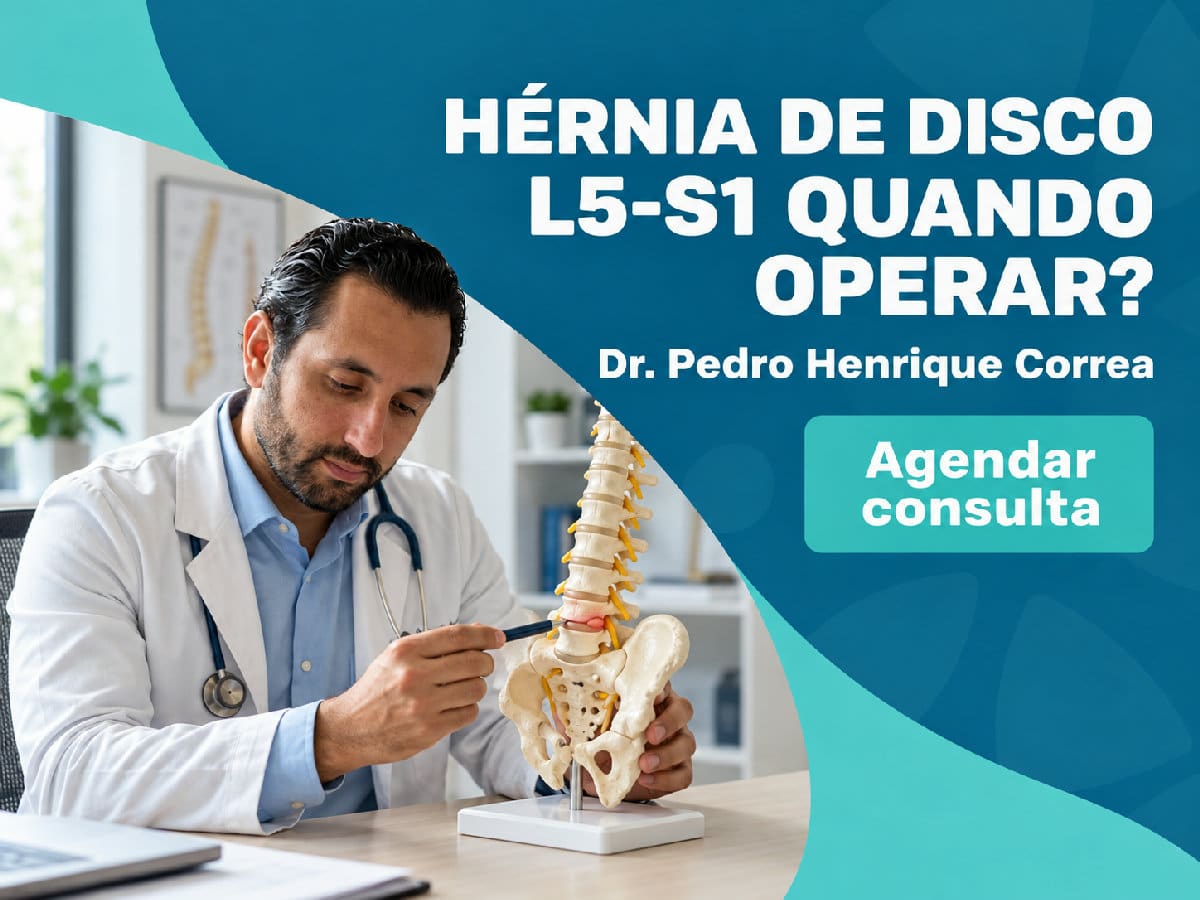 Hérnia de disco L5-S1: quando operar 4 Dr. Pedro Henrique Correa em atendimento clínico — hérnia de disco L5-S1: quando operar