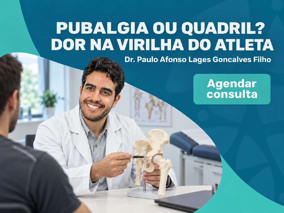 Pubalgia ou quadril? dor na virilha do atleta 4 Dr. Paulo Afonso Lages Goncalves Filho em atendimento clínico — pubalgia ou quadril? dor na virilha do atleta